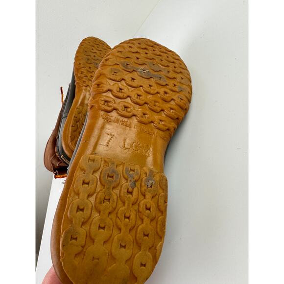Vintage LL BEAN 'BEAN BOOTS' Leather Duck 5 eye Mid Rain Sz 7 USA MADE - Picture 8 of 8